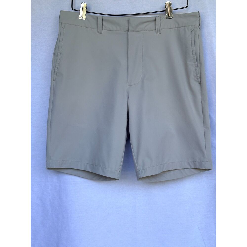 J Crew Tech Stretch 9" Inseam Chino Shorts Minimalist Light Gray Khaki 30
